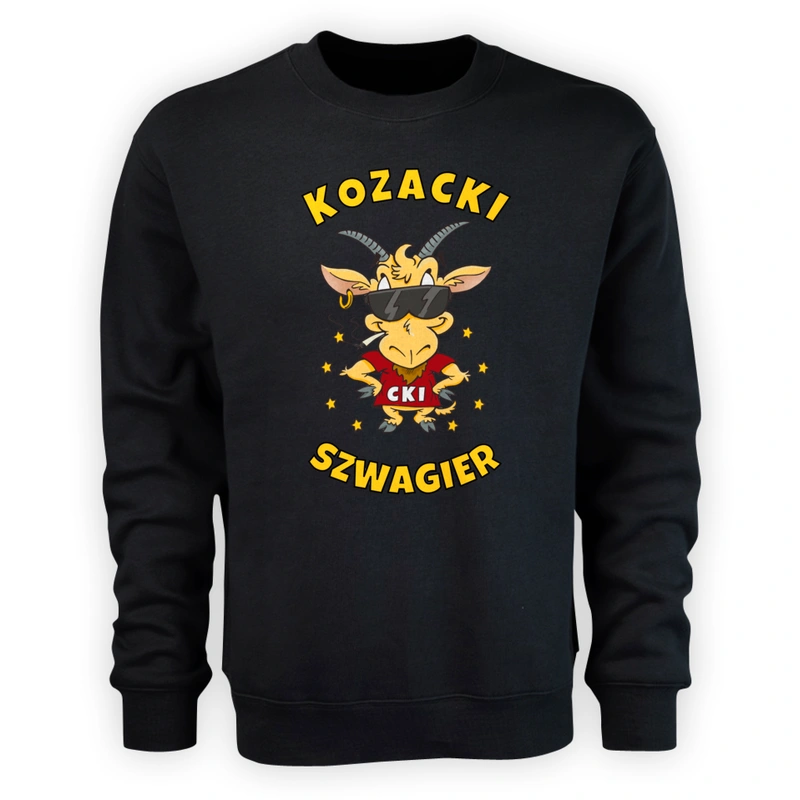 Kozacki Szwagier - Męska Bluza Czarna