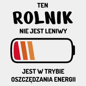 Nie Leniwy Rolnik - Męska Koszulka Biała