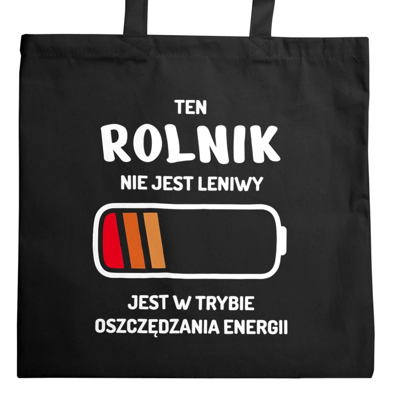 Nie Leniwy Rolnik - Torba Na Zakupy Czarna