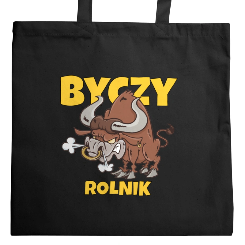 Byczy Rolnik - Torba Na Zakupy Czarna