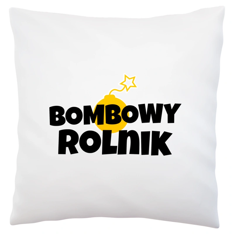 Bombowy Rolnik - Poduszka Biała