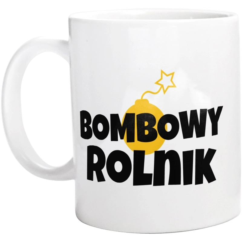 Bombowy Rolnik - Kubek Biały