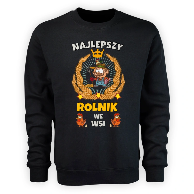 Najlepszy Rolnik We Wsi - Męska Bluza Czarna