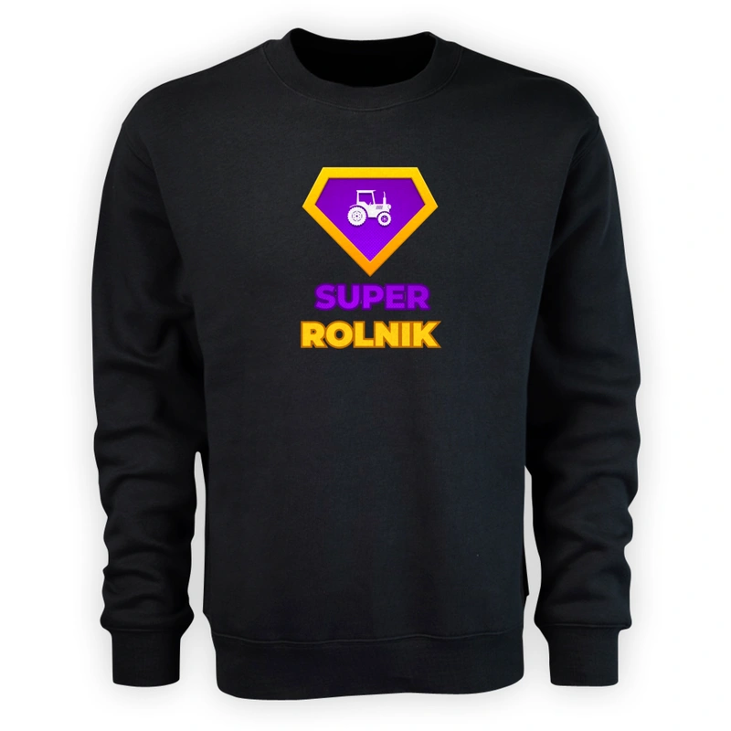 Super Rolnik - Męska Bluza Czarna