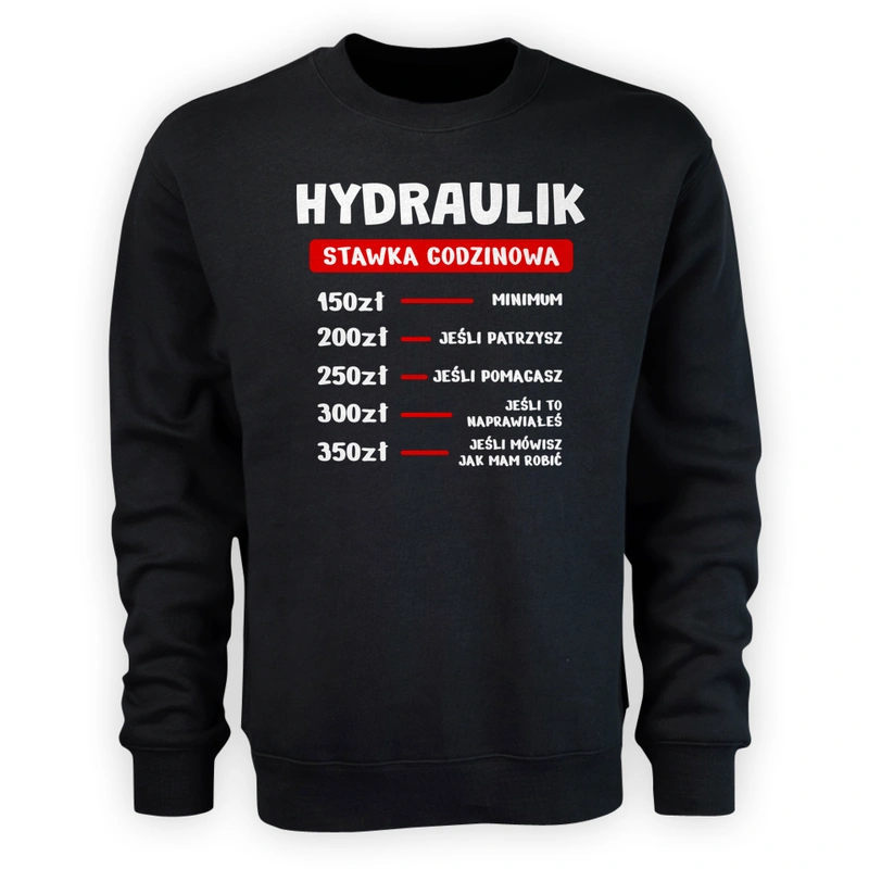 Stawka Godzinowa Hydraulik - Męska Bluza Czarna