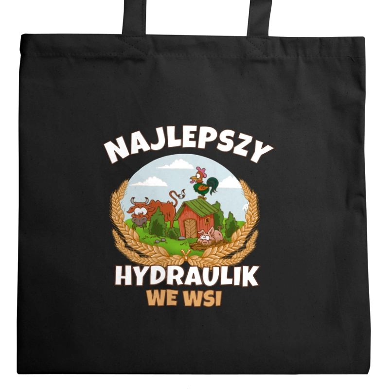 Najlepszy Hydraulik We Wsi - Torba Na Zakupy Czarna