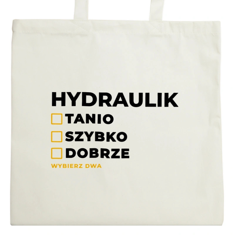 Szybko Tanio Dobrze Hydraulik - Torba Na Zakupy Natural