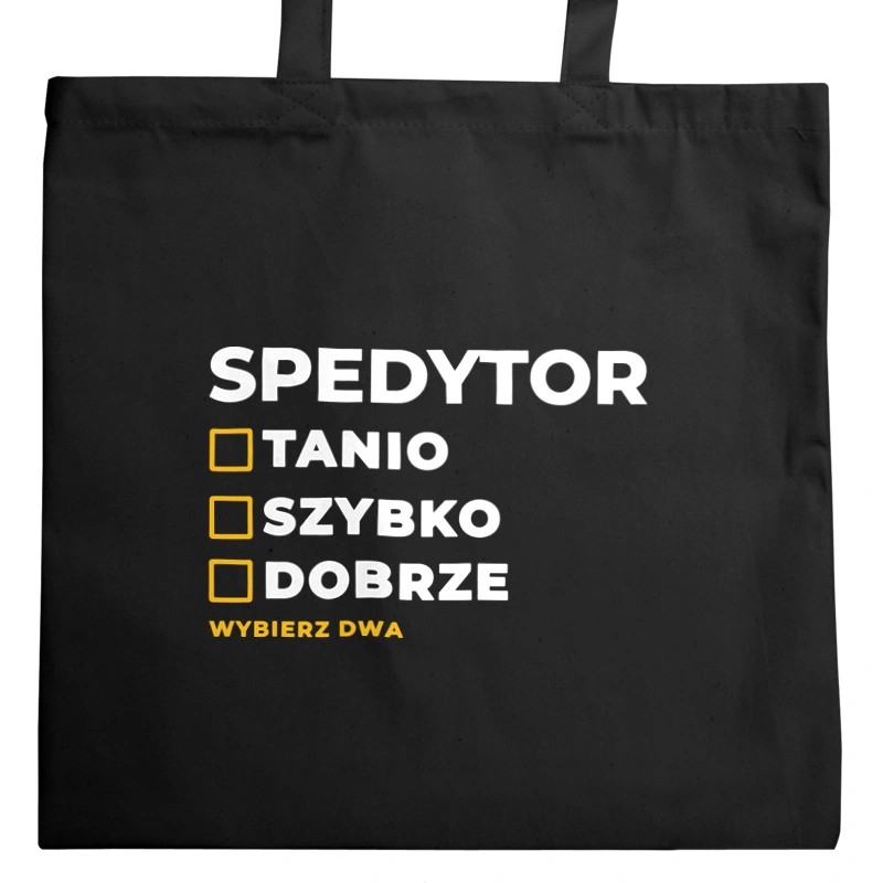 Szybko Tanio Dobrze Spedytor - Torba Na Zakupy Czarna