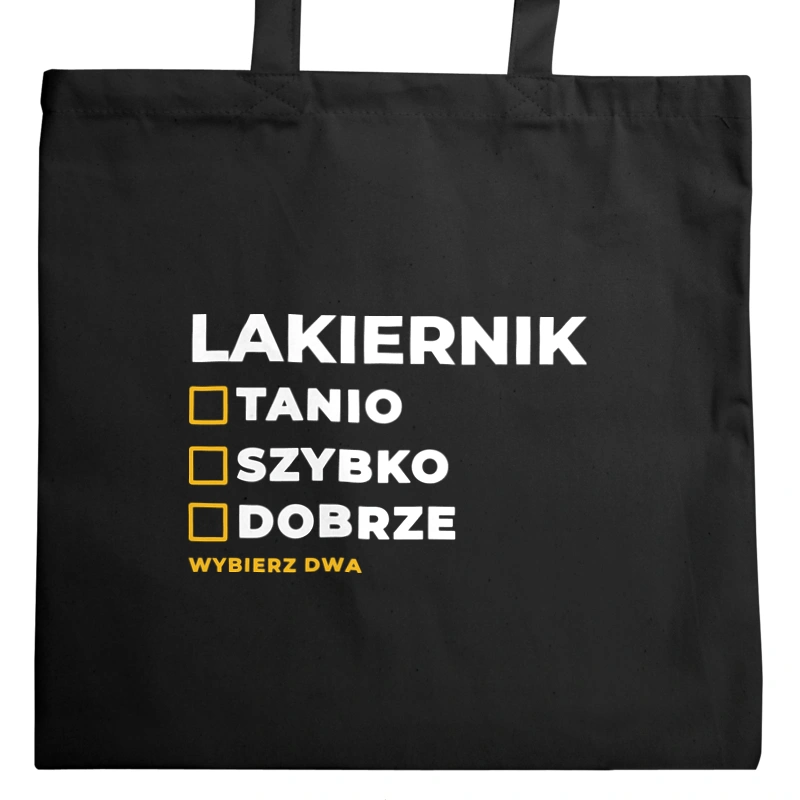 Szybko Tanio Dobrze Lakiernik - Torba Na Zakupy Czarna