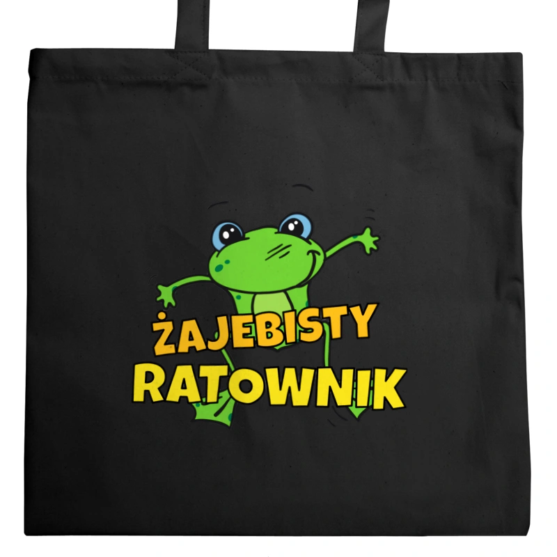 Żajebisty ratownik - Torba Na Zakupy Czarna