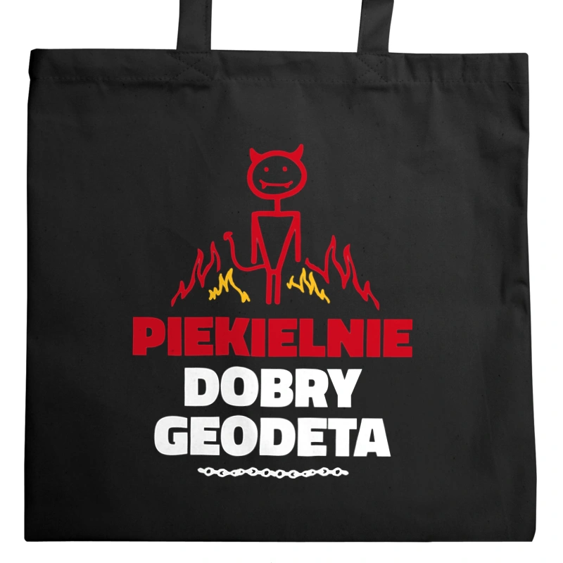 Piekielnie Dobry Geodeta - Torba Na Zakupy Czarna