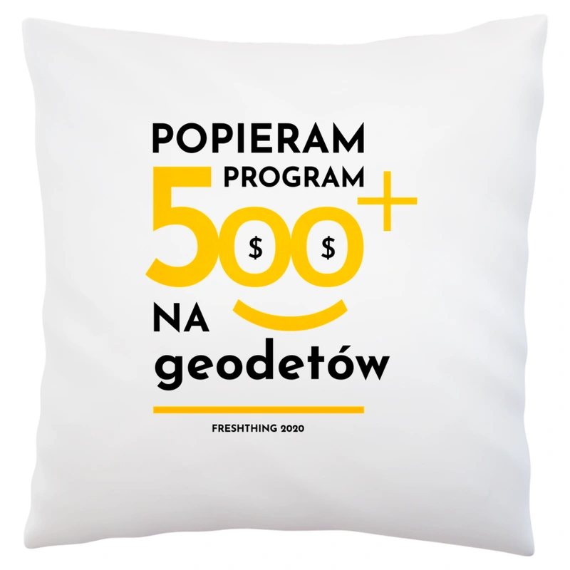 Program 500 Plus Na Geodetów - Poduszka Biała