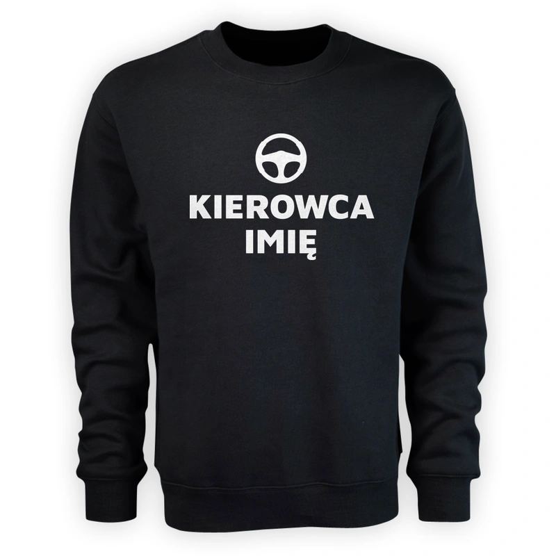 Napis Kierowca - Męska Bluza Czarna