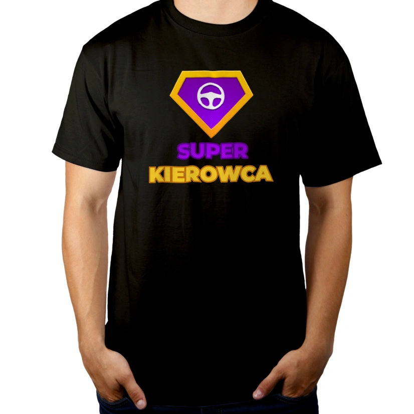 Super Kierowca - Męska Koszulka Czarna