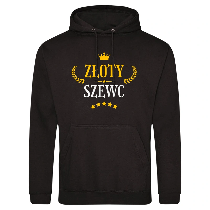 Złoty Szewc - Męska Bluza z kapturem Czarna