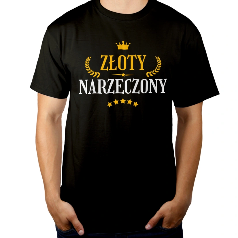 Złoty Narzeczony - Męska Koszulka Czarna