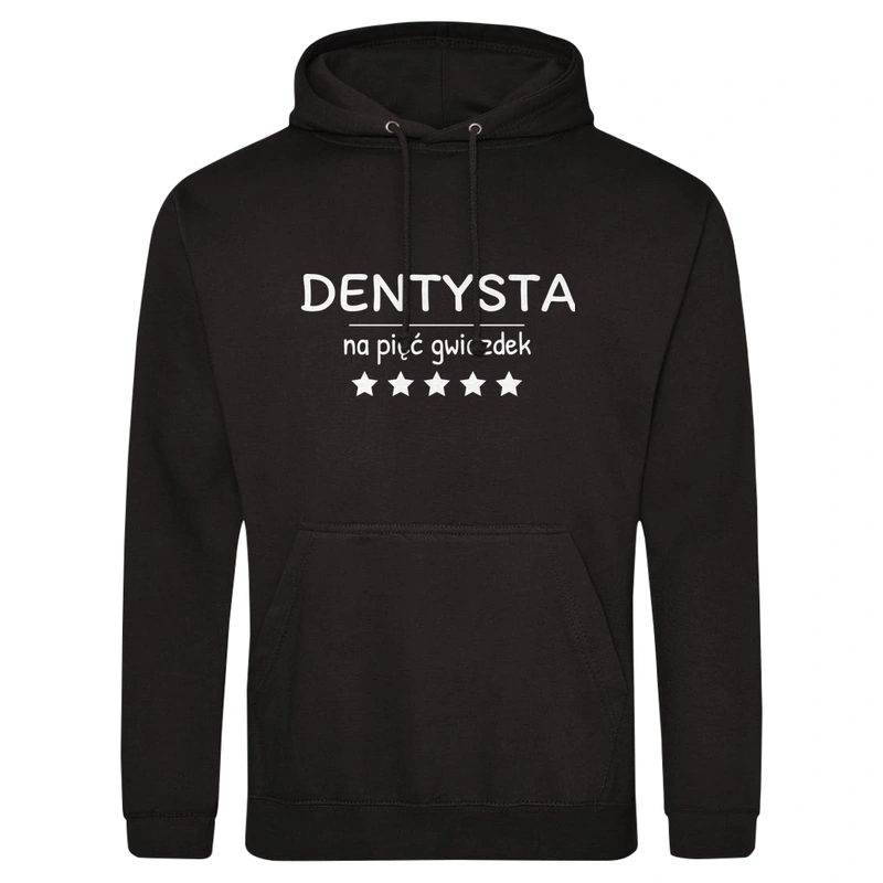 Dentysta Na 5 Gwiazdek - Męska Bluza z kapturem Czarna