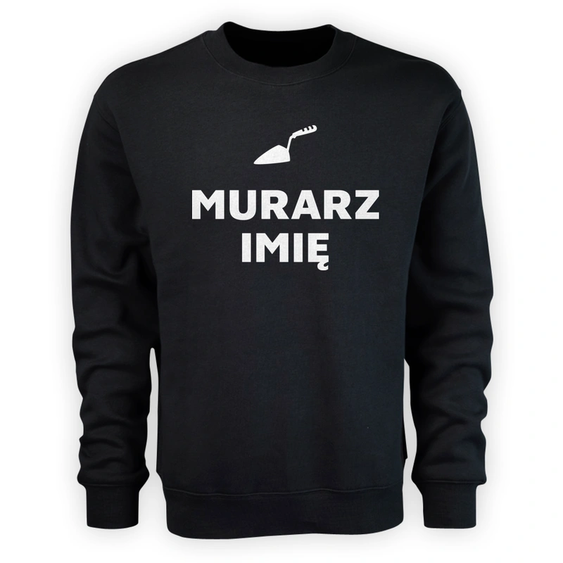 Napis Murarz - Męska Bluza Czarna