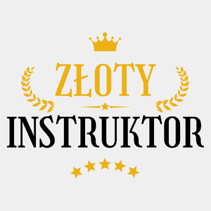 Złoty Instruktor - Męska Koszulka Biała