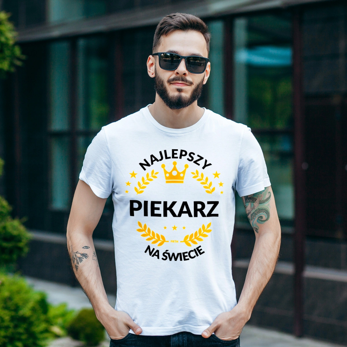 Najlepszy Piekarz Na Świecie - Męska Koszulka Biała