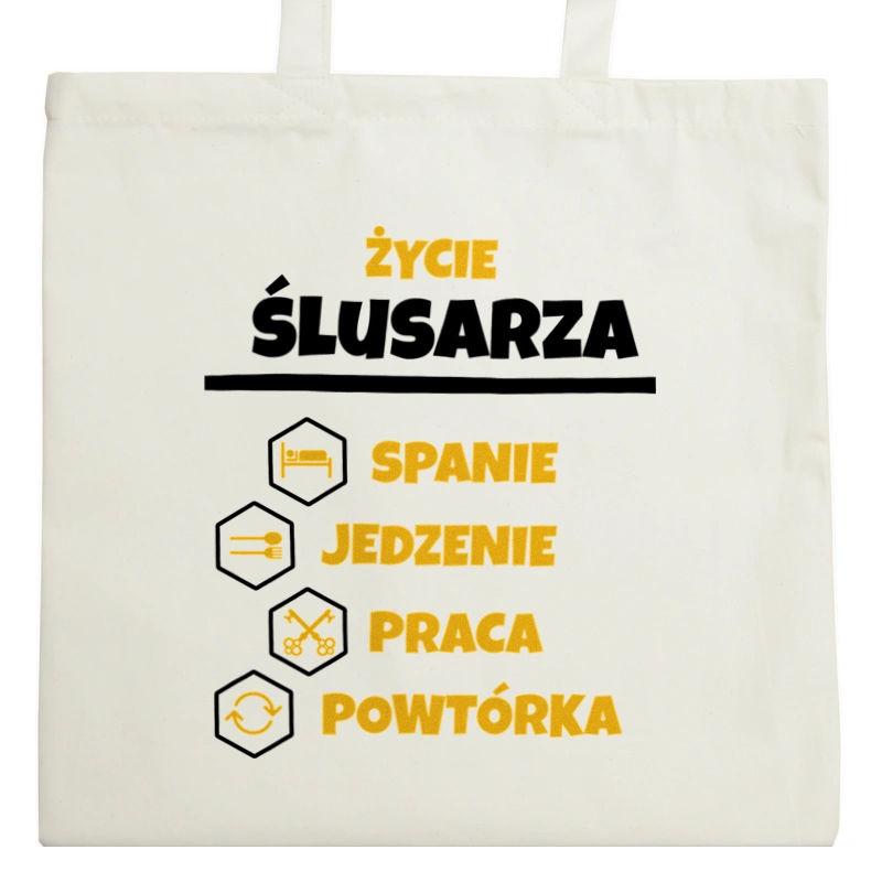 Ślusarz - Spanie Jedzenie - Torba Na Zakupy Natural