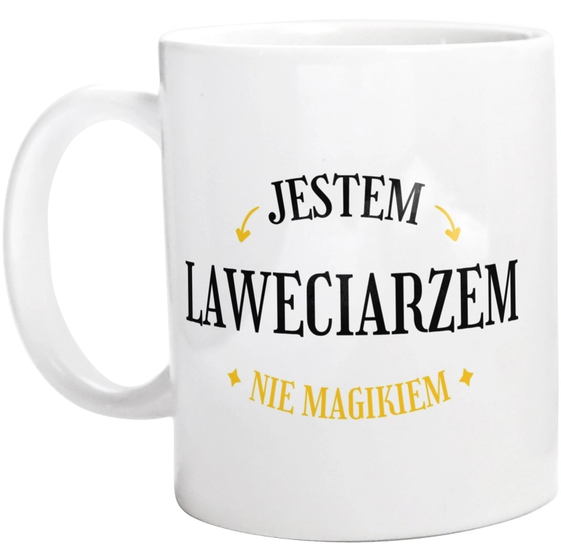 Jestem Laweciarzem Nie Magikiem - Kubek Biały