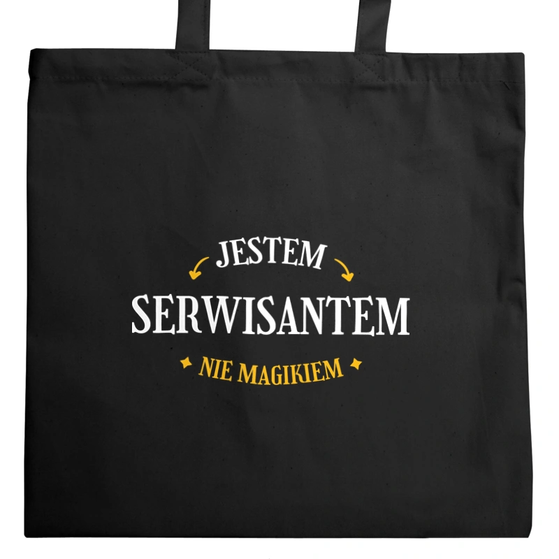 Jestem Serwisantem Nie Magikiem - Torba Na Zakupy Czarna