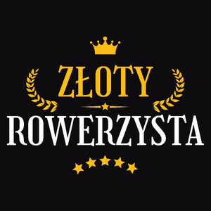 Złoty Rowerzysta - Męska Bluza Czarna