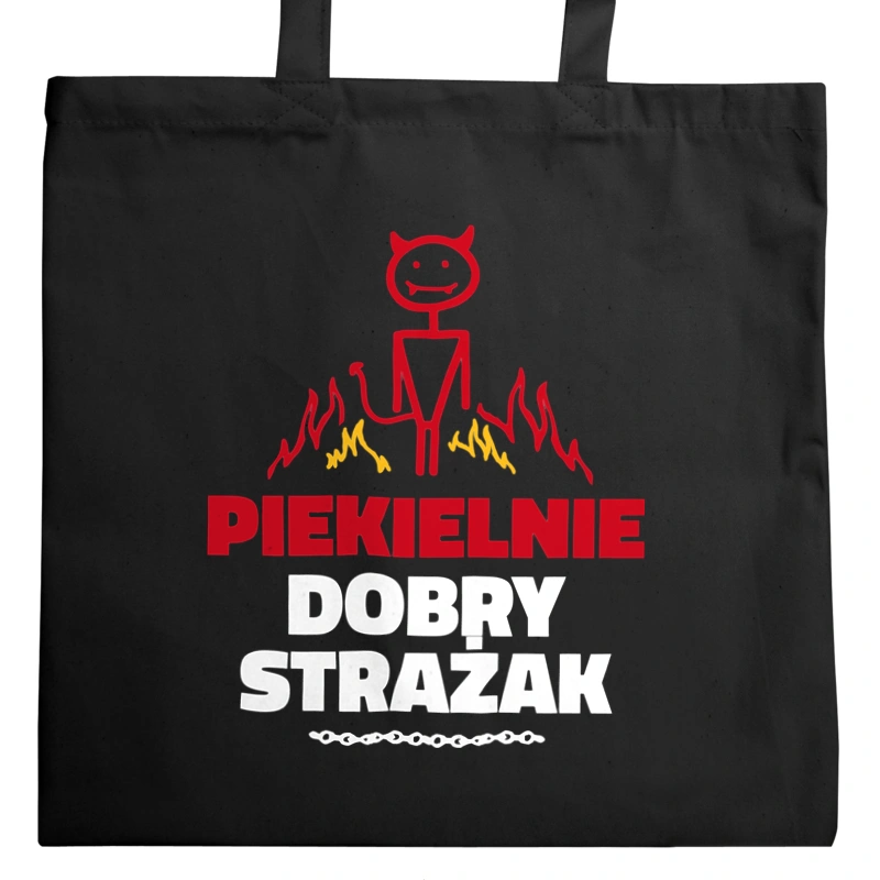 Piekielnie Dobry Strażak - Torba Na Zakupy Czarna