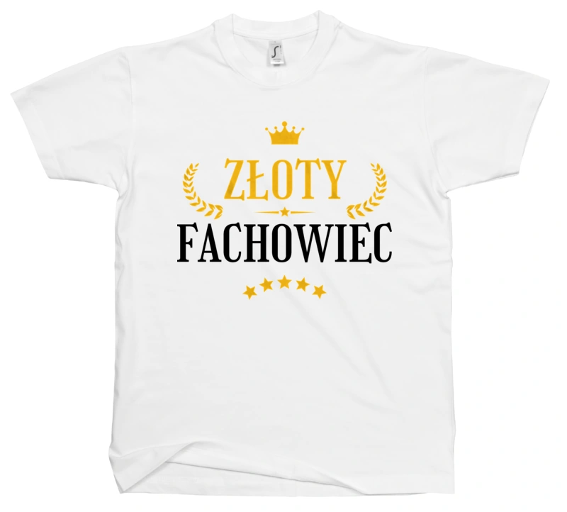 Złoty Fachowiec - Męska Koszulka Biała