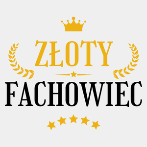 Złoty Fachowiec - Męska Koszulka Biała