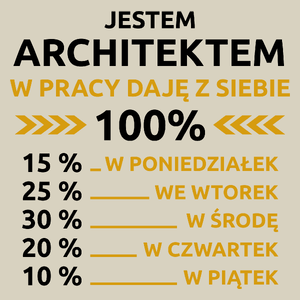 architekt w pracy daje z siebie 100%  - Torba Na Zakupy Natural