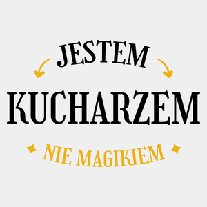 Jestem Kucharzem Nie Magikiem - Męska Koszulka Biała