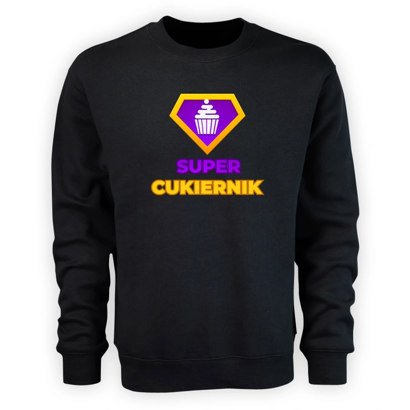 Super Cukiernik - Męska Bluza Czarna