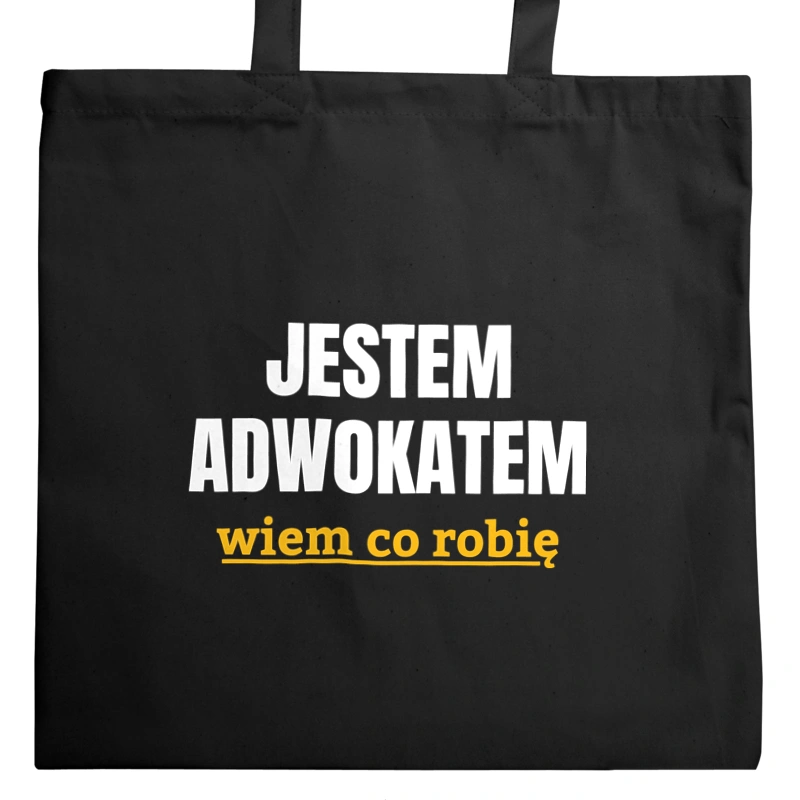 Jestem Adwokatem Wiem Co Robię - Torba Na Zakupy Czarna