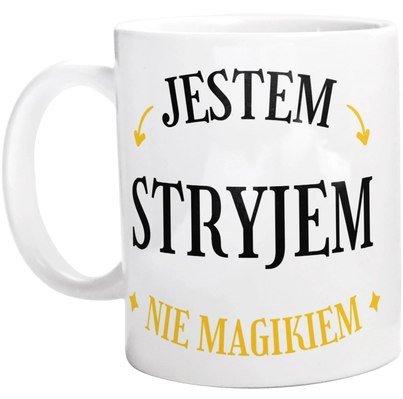 Jestem Stryjem Nie Magikiem - Kubek Biały