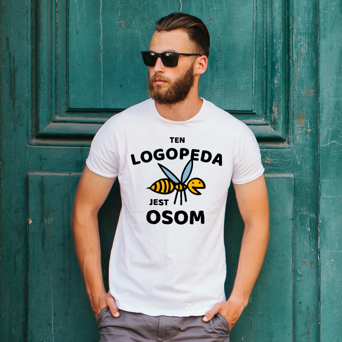 Ten Logopeda Jest Osom Awesome - Męska Koszulka Biała