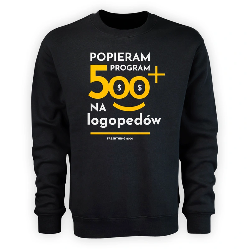 Program 500 Plus Na Logopedów - Męska Bluza Czarna