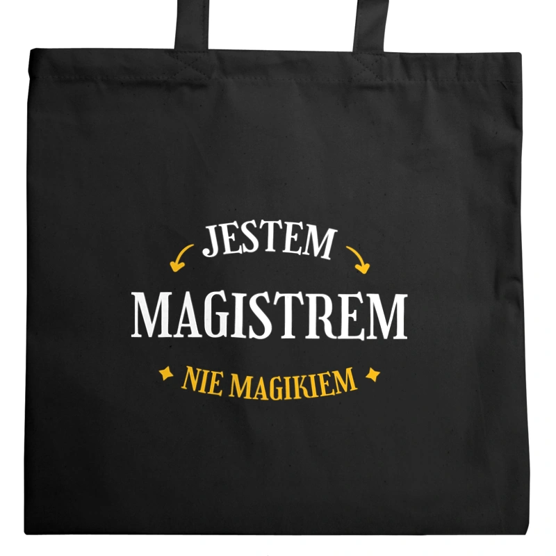 Jestem Magistrem Nie Magikiem - Torba Na Zakupy Czarna