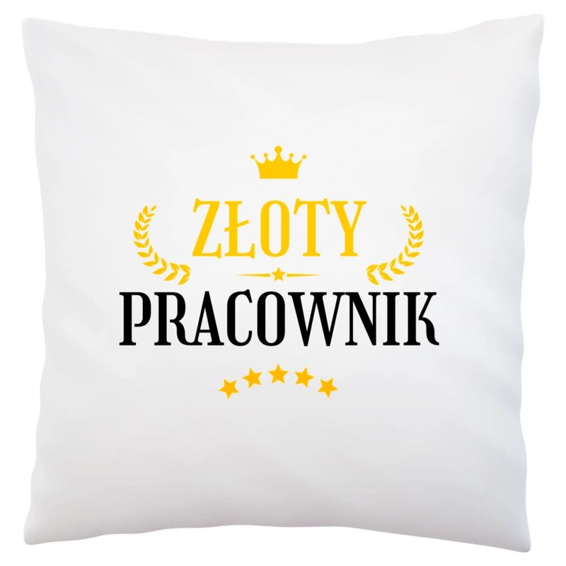 Złoty Pracownik - Poduszka Biała