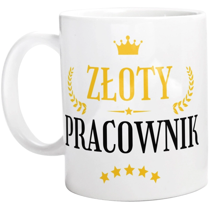 Złoty Pracownik - Kubek Biały