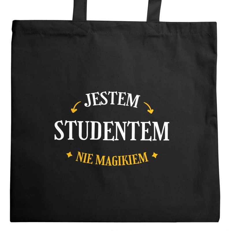 Jestem Studentem Nie Magikiem - Torba Na Zakupy Czarna