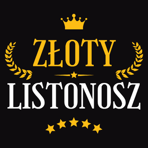 Złoty Listonosz - Męska Koszulka Czarna