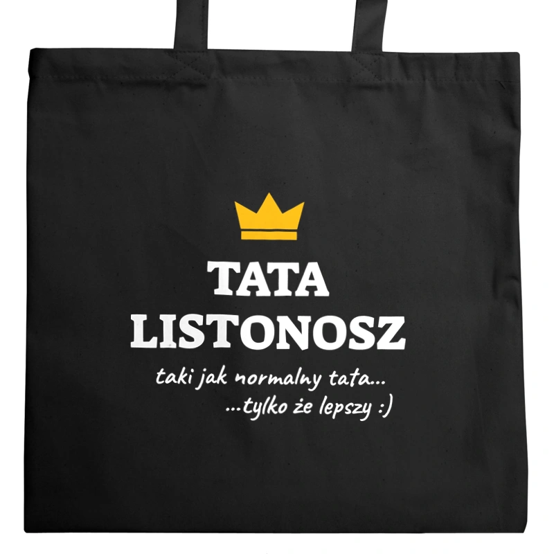 Tata Listonosz Lepszy - Torba Na Zakupy Czarna