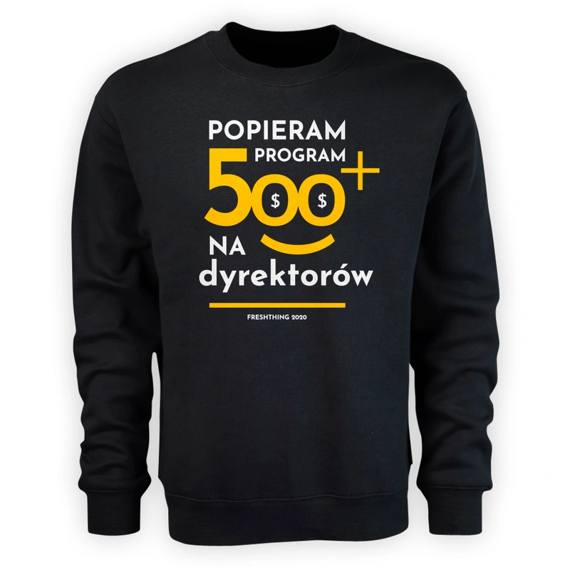 Program 500 Plus Na Dyrektorów - Męska Bluza Czarna