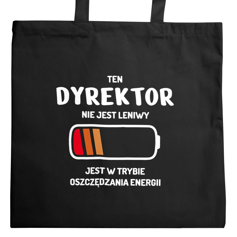 Nie Leniwy Dyrektor - Torba Na Zakupy Czarna