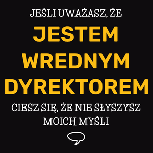 Wredny Dyrektor - Męska Bluza z kapturem Czarna