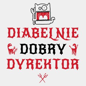 Diabelnie Dobry Dyrektor - Męska Koszulka Biała