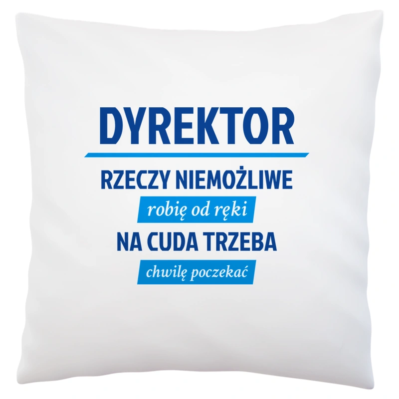 Dyrektor - Rzeczy Niemożliwe Robię Od Ręki - Poduszka Biała