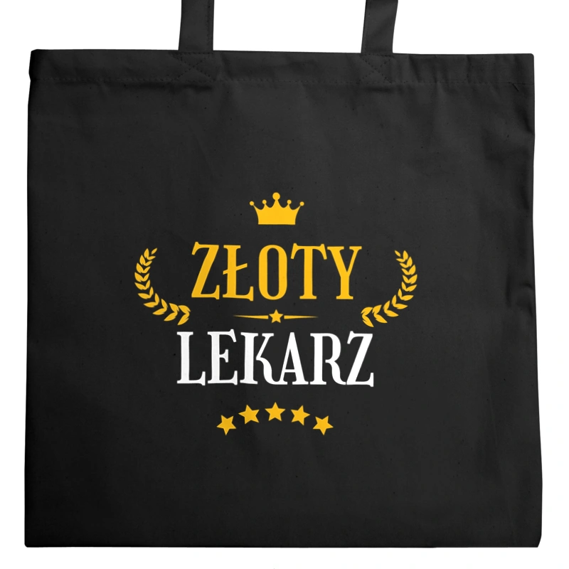 Złoty Lekarz - Torba Na Zakupy Czarna